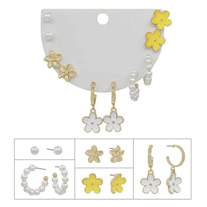 WH Earrings Set of 5 E-3959YL