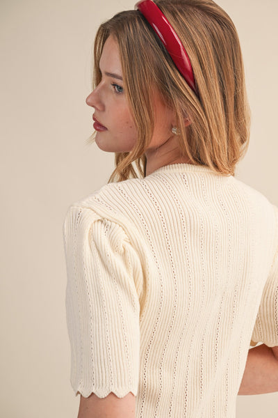 Tops &Merci Short Sleeve Cardigan