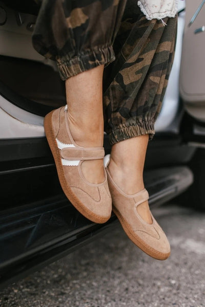Corky's Calm Down Camel Faux Suede