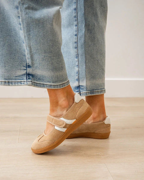 Corky's Calm Down Camel Faux Suede