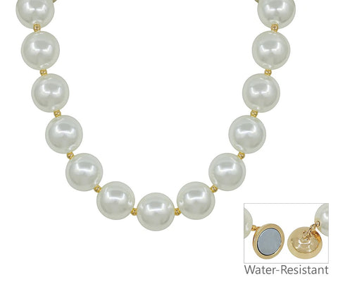 WH Necklace 20MM Pearl with Magnetic Closure N-3328P