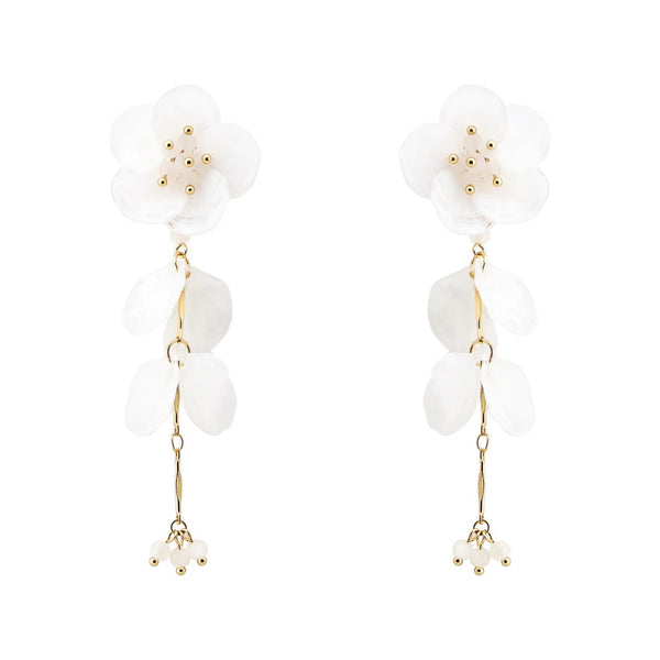 WH Earrings Acrylic Flower with 3" Drop