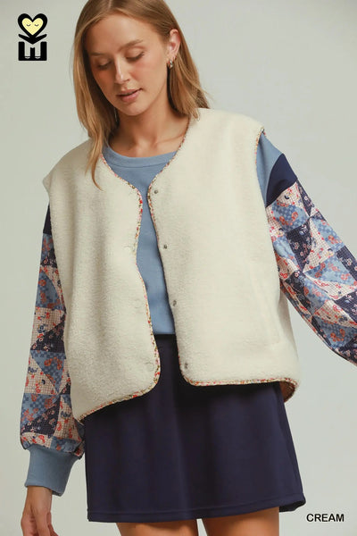 Vest Sherpa in Cream