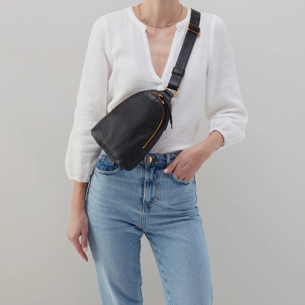 Hobo Fern Sling Bag in Black