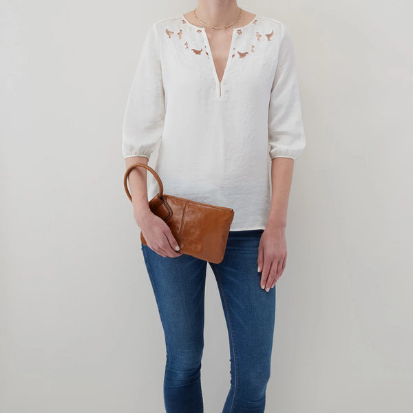 Hobo Sable Wristlet Truffle