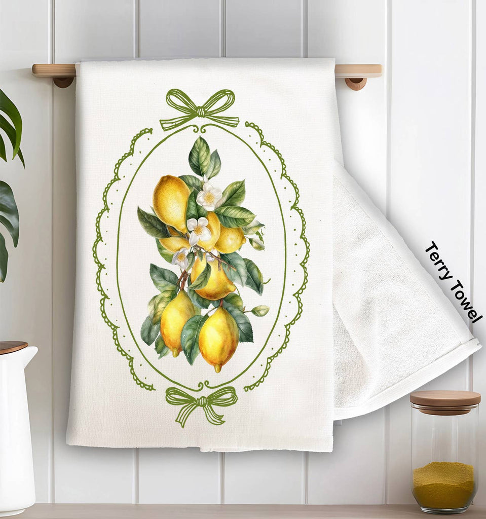 Vintage Lemons Kitchen Terry Towel