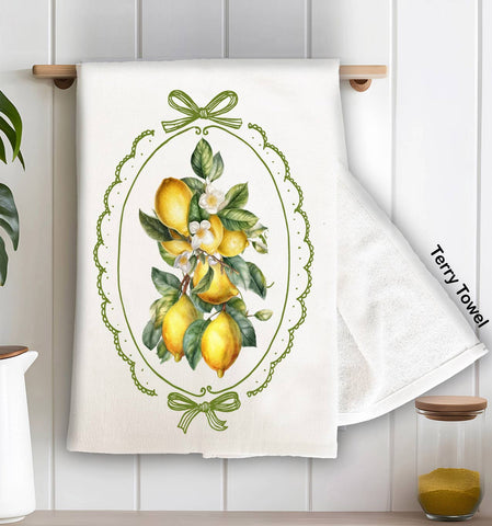 Vintage Lemons Kitchen Terry Towel