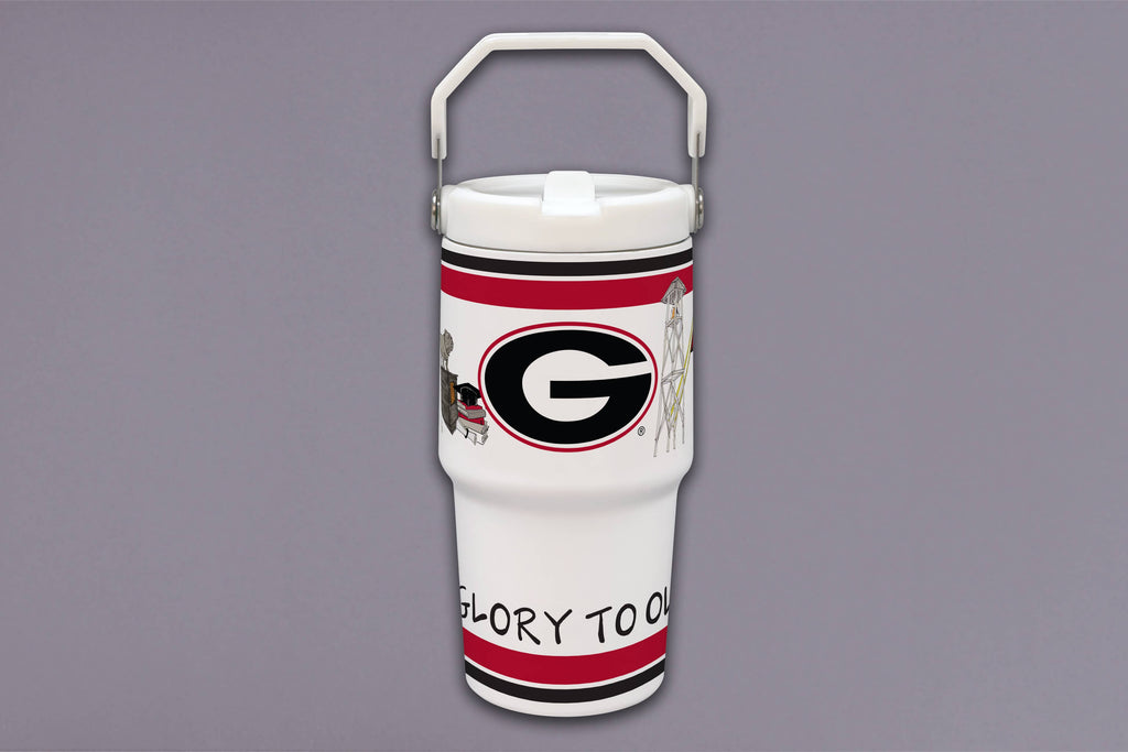 UGA Flip Lid 20oz Tumbler