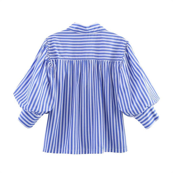 Tops Boho Striped & Plain Casual Short Sleeve