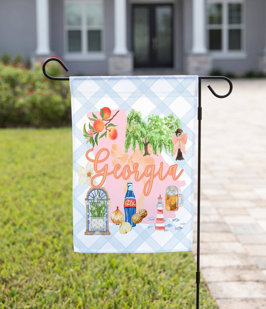 States Garden Flag - Georgia: 12" x 18" - Single-Sided