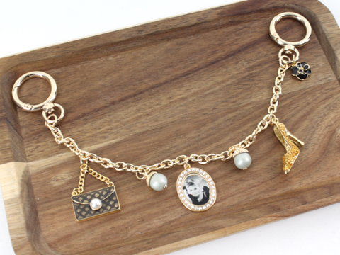 Handbag Charm White Heart or Cameo