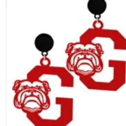 Ga Bulldog Earrings