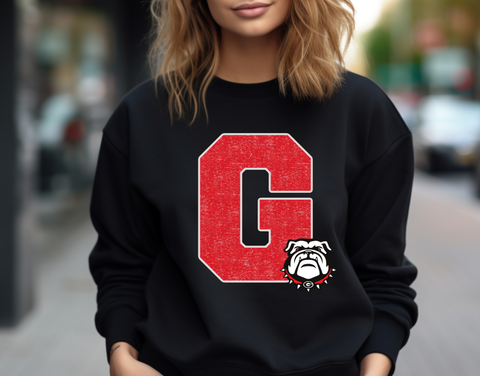Big G - Georgia Mascot Sweatshirt : Black / Small