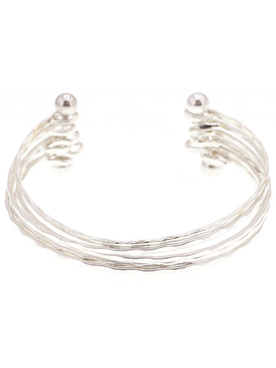 Wo 6 lines cuff silver bracelet