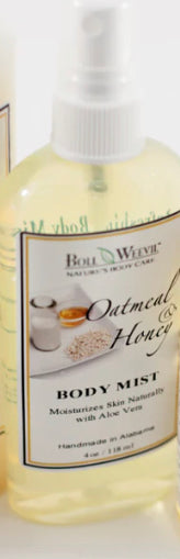 Boll Weevil Body Mist Oatmeal and honey